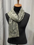 Vintage Renoma Paris Paisley Scarf 75% Lambswool 25% Angora Made in Scotland