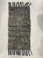 Vintage Renoma Paris Paisley Scarf 75% Lambswool 25% Angora Made in Scotland