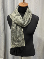 Vintage Renoma Paris Paisley Scarf 75% Lambswool 25% Angora Made in Scotland