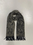 Vintage Renoma Paris Paisley Scarf 75% Lambswool 25% Angora Made in Scotland
