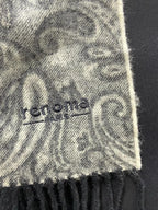 Vintage Renoma Paris Paisley Scarf 75% Lambswool 25% Angora Made in Scotland
