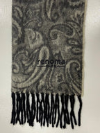Vintage Renoma Paris Paisley Scarf 75% Lambswool 25% Angora Made in Scotland
