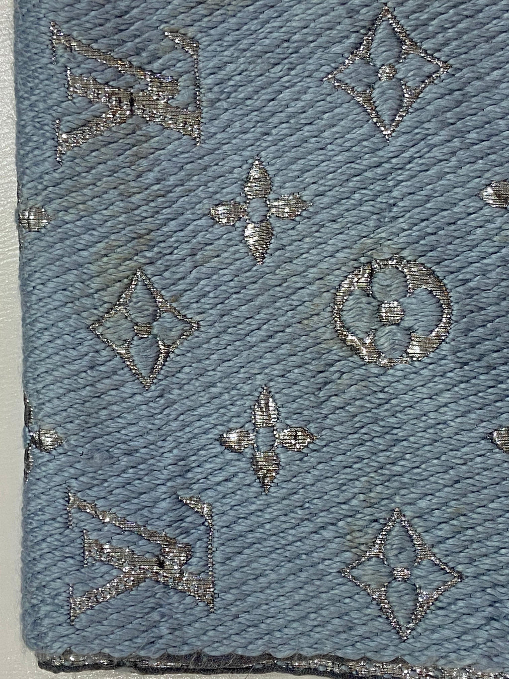 Louis Vuitton Logomania Shine Scarf Celeste Light Blue M70466