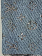 Louis Vuitton Logomania Shine Scarf Celeste Light Blue M70466