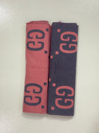 Gucci Reversible GG Monogram Jacquard Wool Scarf - Graphite Grey & Pink