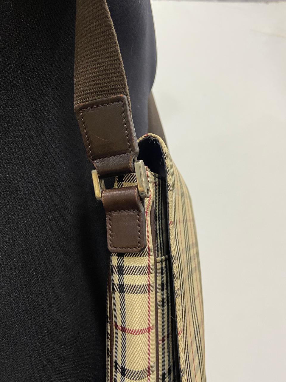 Burberry Vintage Nova Check Canvas Crossbody Messenger Bag