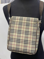 Burberry Vintage Nova Check Canvas Crossbody Messenger Bag