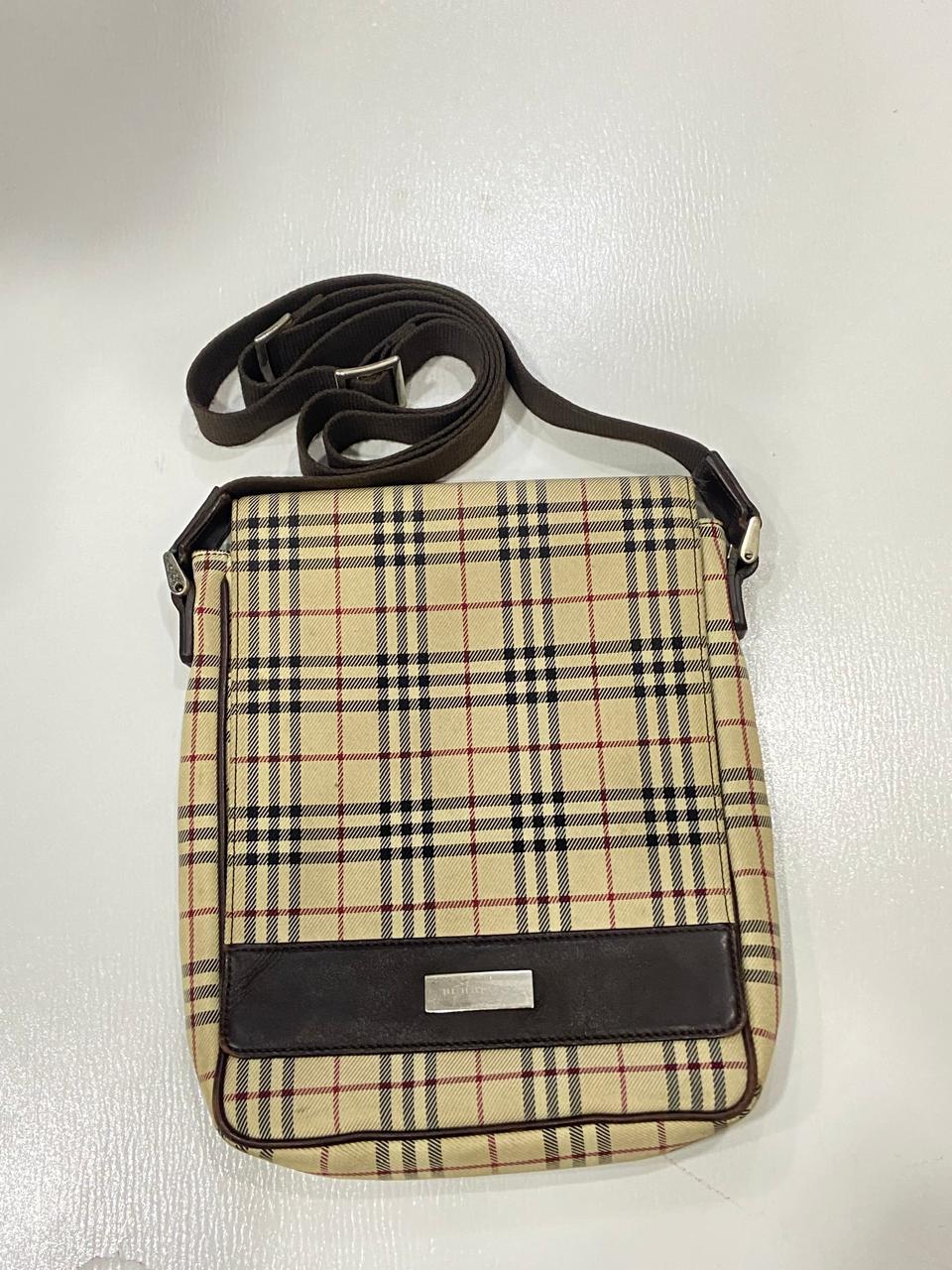 Burberry Vintage Nova Check Canvas Crossbody Messenger Bag