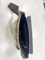 Burberry Vintage Nova Check Logo Plate Crossbody Bag – Beige & Brown