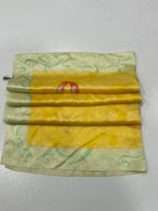 Vintage BVLGARI Davide Pizzigoni Silk Scarf – Yellow Fashion Accessories Print