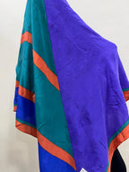 Vintage Yves Saint Laurent YSL Geometric Silk Scarf – Purple, Teal & Orange
