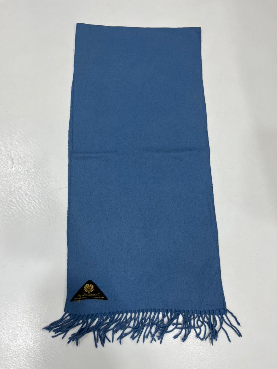 Italian 100% Cashmere Scarf in Blue – Ing. Loro Piana & C. Label