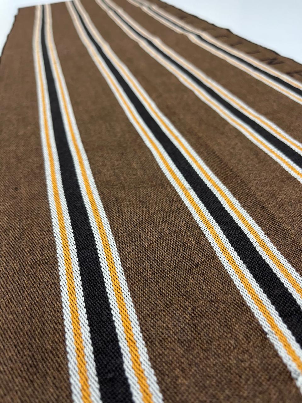 CELINE Brown Striped Fringe Scarf – Vintage Long Muffler