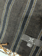 CELINE Brown Striped Fringe Scarf – Vintage Long Muffler