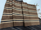 CELINE Brown Striped Fringe Scarf – Vintage Long Muffler