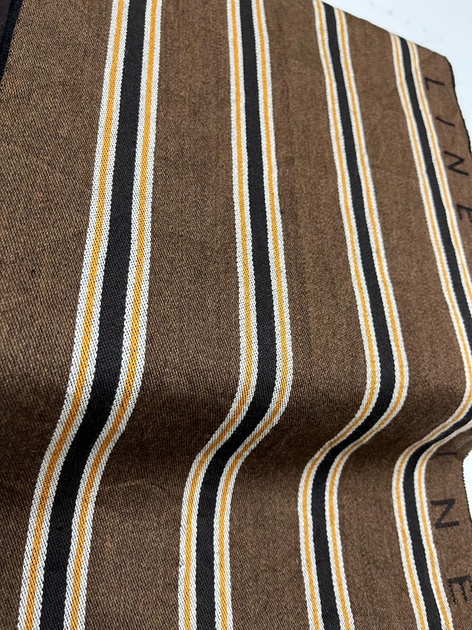 CELINE Brown Striped Fringe Scarf – Vintage Long Muffler