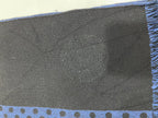 Versace Medusa 100% Wool Scarf – Blue & Black Polka Dot, Made in Italy