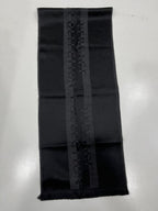Gianni Versace Collection Black & Charcoal Grey Wool Blend Logo Scarf Made in Italy