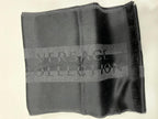 Gianni Versace Collection Black & Charcoal Grey Wool Blend Logo Scarf Made in Italy