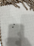 Fendi FXT324 Wool & Cashmere FF Scarf Beige 38 × 215 cm