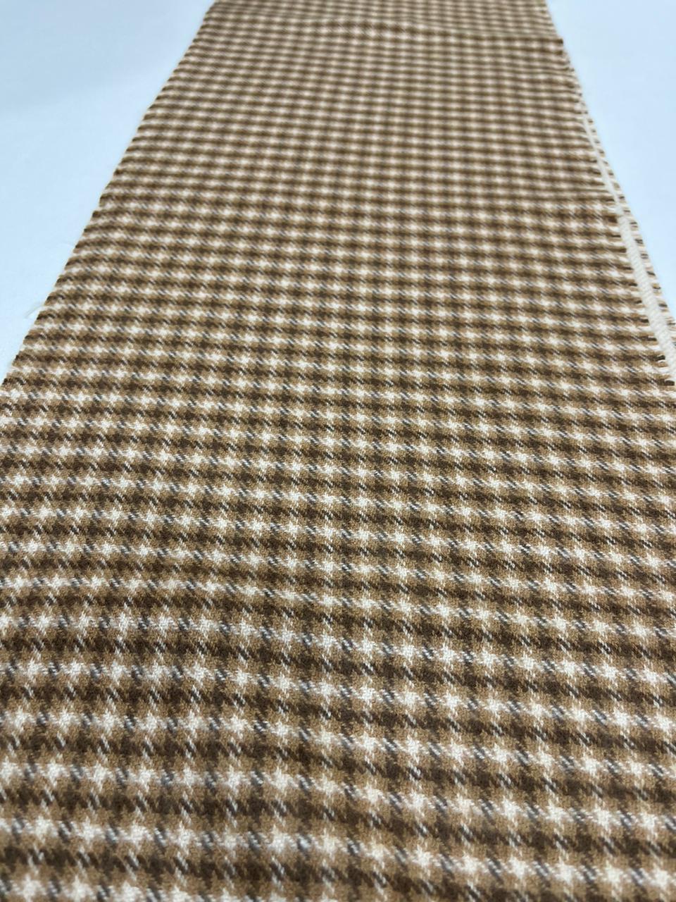 Fendi FXT324 Wool & Cashmere FF Scarf Beige 38 × 215 cm