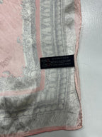Vintage Alfredo Versace Baroque Medallion Scarf – Pink & Gray