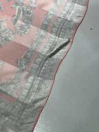 Vintage Alfredo Versace Baroque Medallion Scarf – Pink & Gray