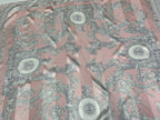 Vintage Alfredo Versace Baroque Medallion Scarf – Pink & Gray