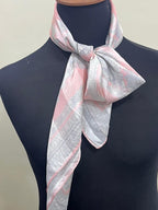 Vintage Alfredo Versace Baroque Medallion Scarf – Pink & Gray