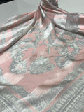 Vintage Alfredo Versace Baroque Medallion Scarf – Pink & Gray