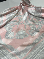 Vintage Alfredo Versace Baroque Medallion Scarf – Pink & Gray