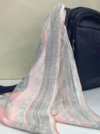 Vintage Alfredo Versace Baroque Medallion Scarf – Pink & Gray