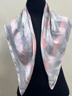 Vintage Alfredo Versace Baroque Medallion Scarf – Pink & Gray