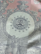 Vintage Alfredo Versace Baroque Medallion Scarf – Pink & Gray