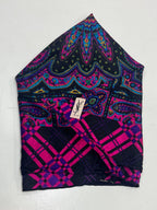 Vintage Yves Saint Laurent YSL Plaid Paisley Mandala Silk Scarf 34"
