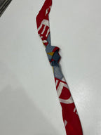 Authentic Vintage FENDI Silk Scarf Geometric Abstract Red Yellow Blue 35" Square
