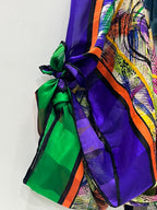 Vintage Balenciaga Paris Abstract Brushstroke Square Silk Scarf