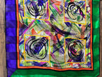 Vintage Balenciaga Paris Abstract Brushstroke Square Silk Scarf