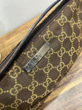 Vintage Gucci GG Monogram Canvas Boat Pochette Shoulder Bag Brown 039-1103