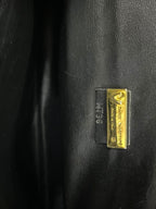 Vintage Mario Valentino Black Leather Monogram Clutch Bag Made in Italy MT36