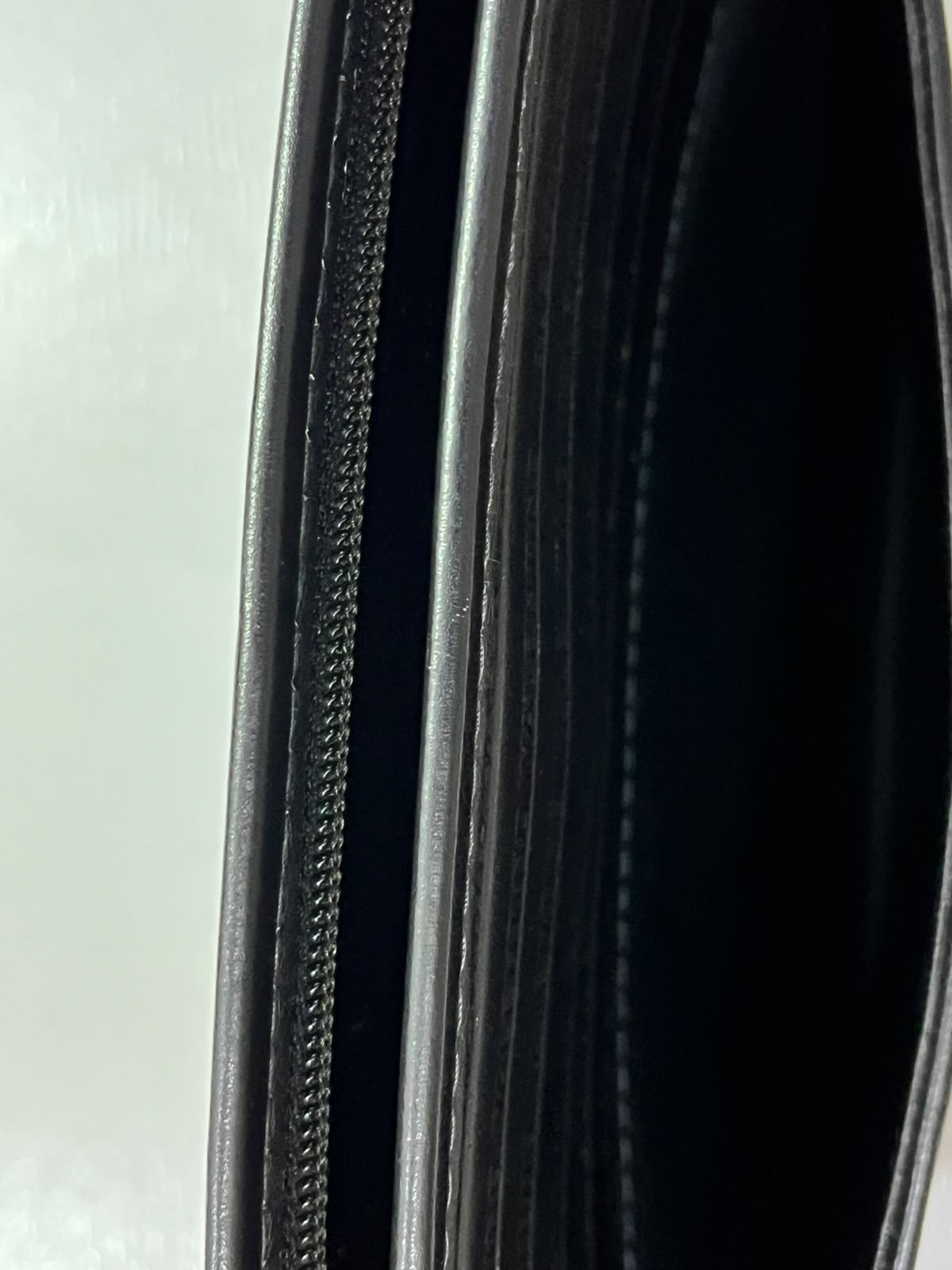 Vintage Mario Valentino Black Leather Monogram Clutch Bag Made in Italy MT36