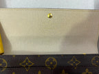 Louis Vuitton Monogram Dentelle Sarah Wallet Gold
