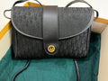 Vintage Christian Dior Black Oblique Monogram Flap Shoulder Bag