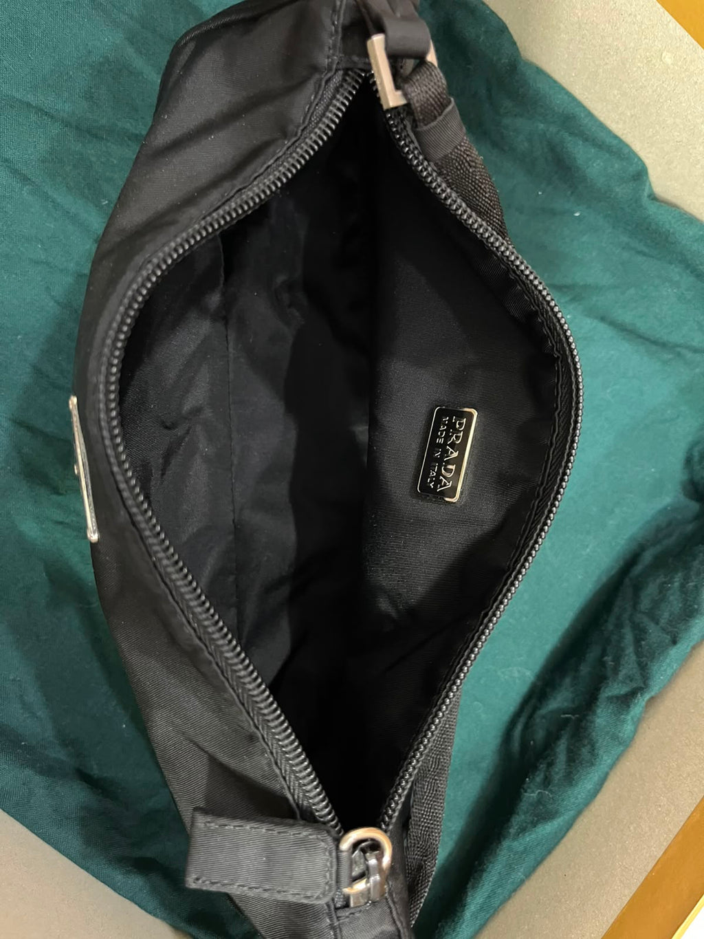 Prada Tessuto Nylon Mini Hobo Shoulder Bag Black – Vintage