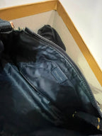 Christian Dior Vintage Blue Trotter Monogram Buckle Shoulder Bag