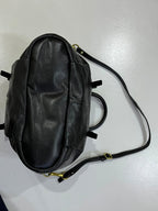 Coach Madison Gathered Leather Lindsey Satchel Black Gold Hardware