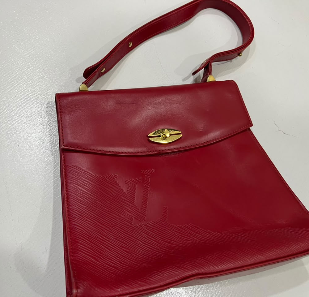 Louis Vuitton Spartan Opera Line Shoulder Bag M63947 Red Epi Leather – Vintage