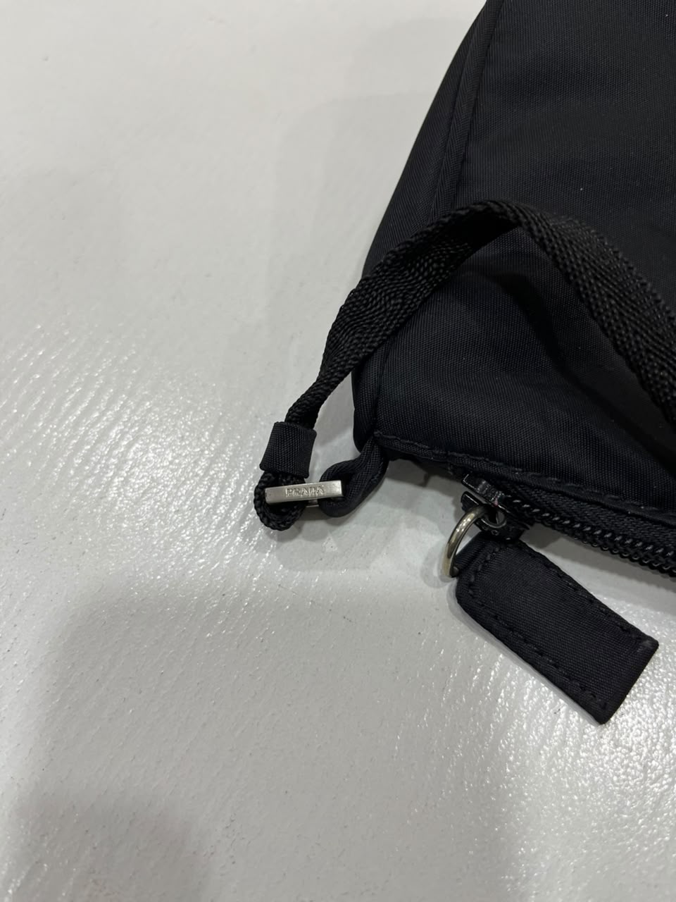 Prada Tessuto Nylon Mini Hobo Shoulder Bag Black – Vintage