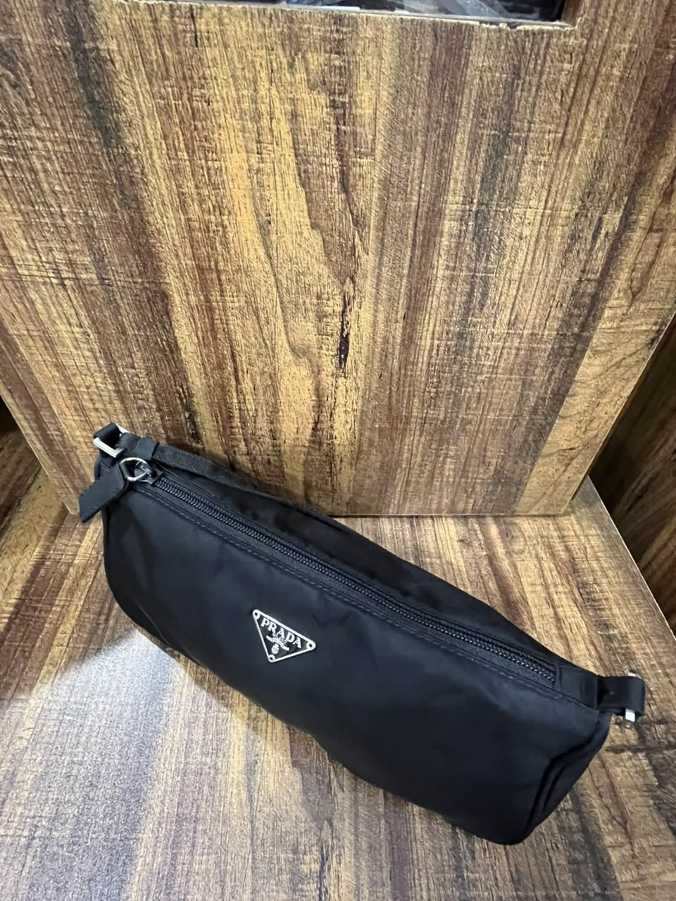 Prada Tessuto Nylon Mini Hobo Shoulder Bag Black – Vintage