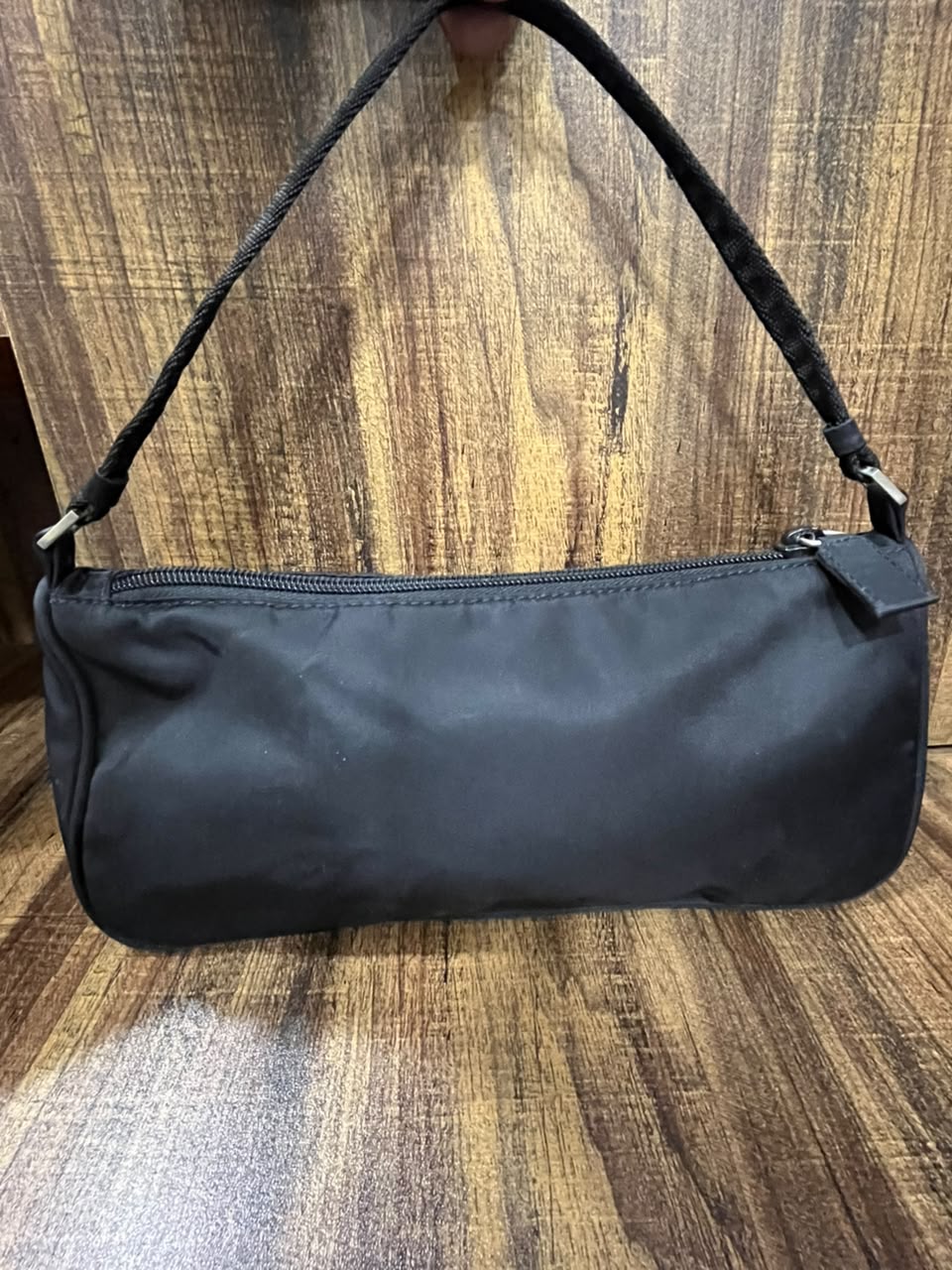Prada Tessuto Nylon Mini Hobo Shoulder Bag Black – Vintage